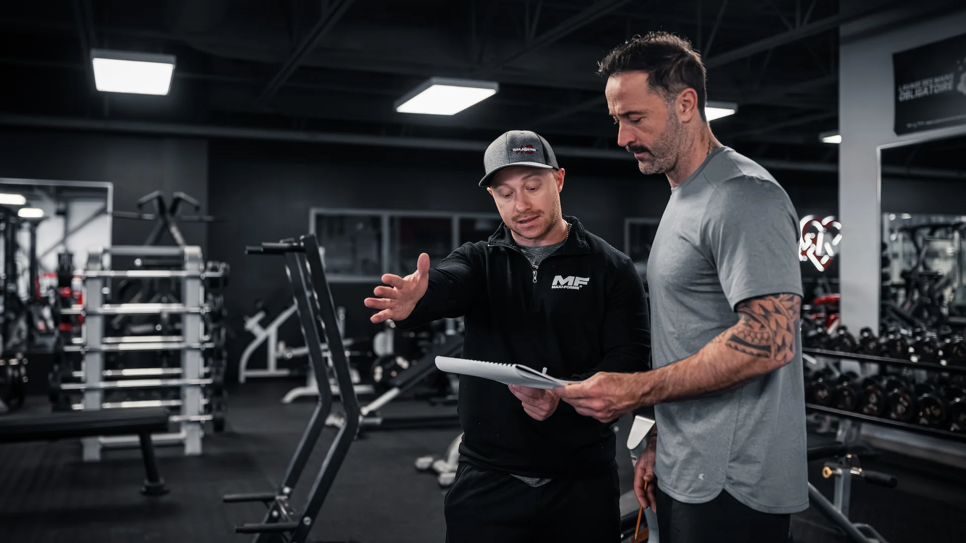 Vue intérieure du gym